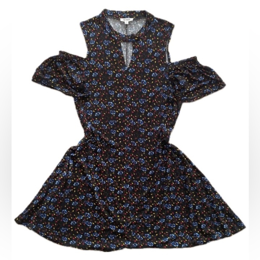 One Hart Black Flower Thorn Off The Shoulder Skater Dress size XL